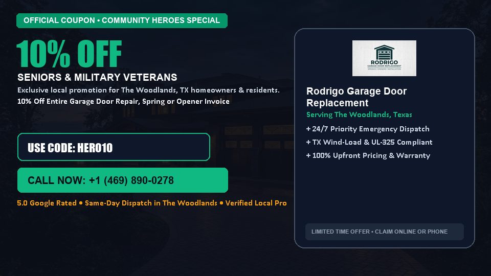 Rodrigo Garage Door Replacement 10% OFF Seniors & Military Veterans